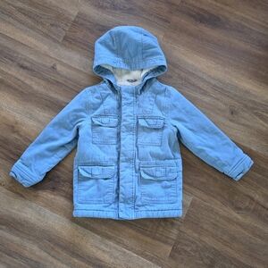 Blue Parka Midweight Hooded Jacket Coat for Fall & Winter SIZE: 3T